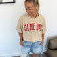 Vintage Game Day Crop Top • TAN