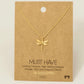 Gold Dragonfly Pendant Necklace