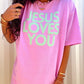Jesus Loves You Puff Tee |  Violet
