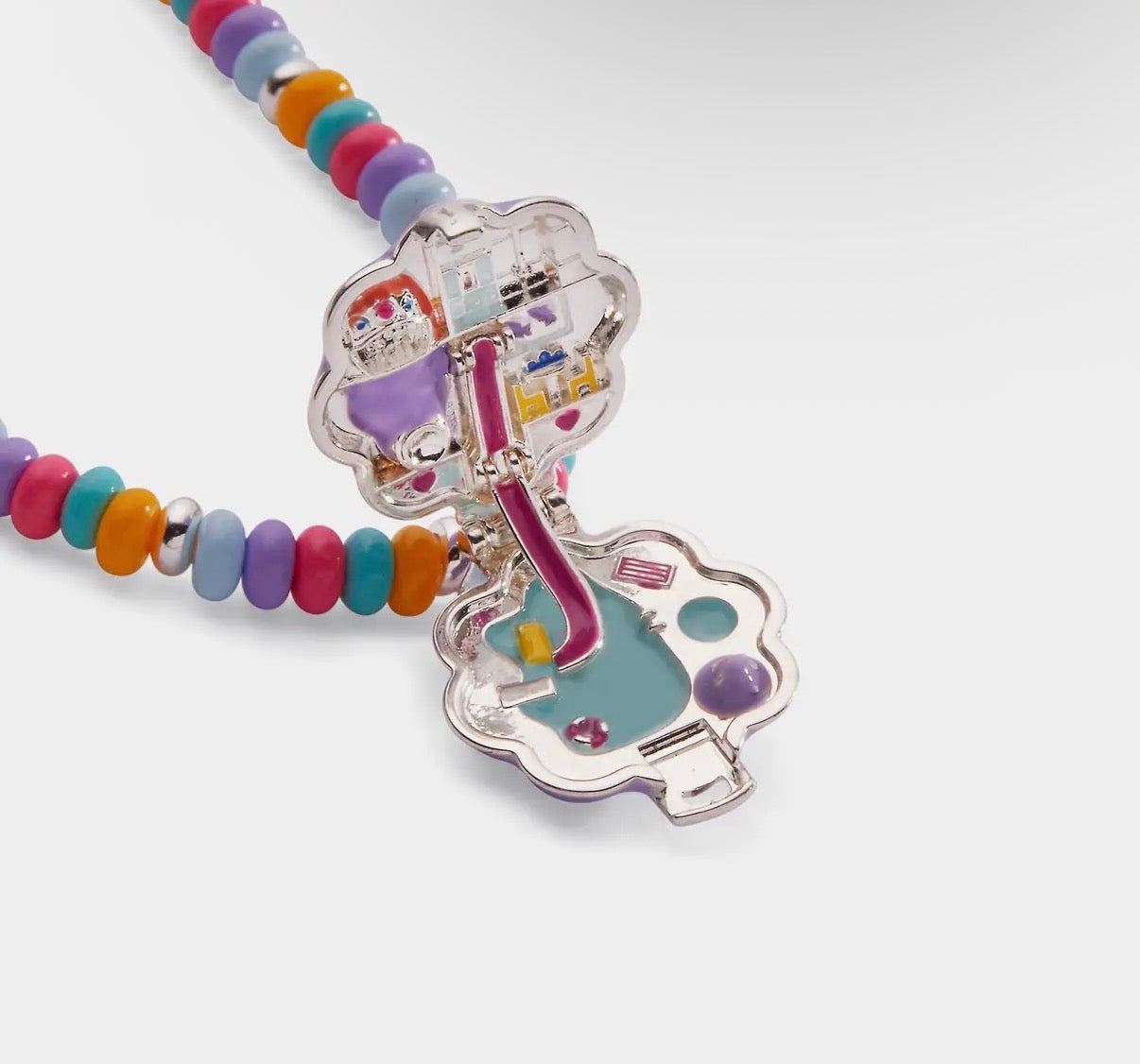 Polly Pocket Limited Edition Pool Party Beaded Locket Necklace