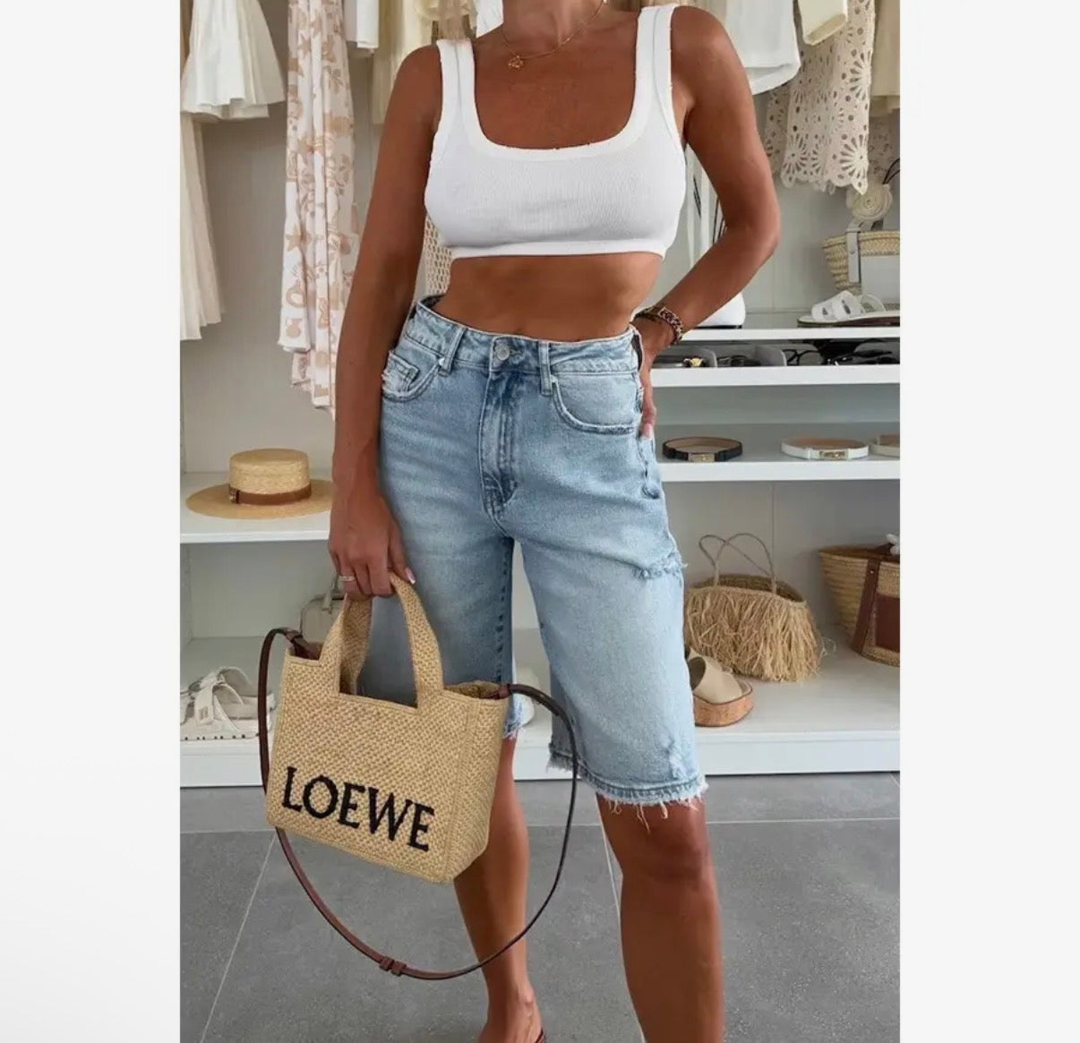 Urban Casual Loose Washed Out Ripped Denim Shorts