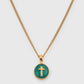 Emerald Agape Cross Pendant Necklace