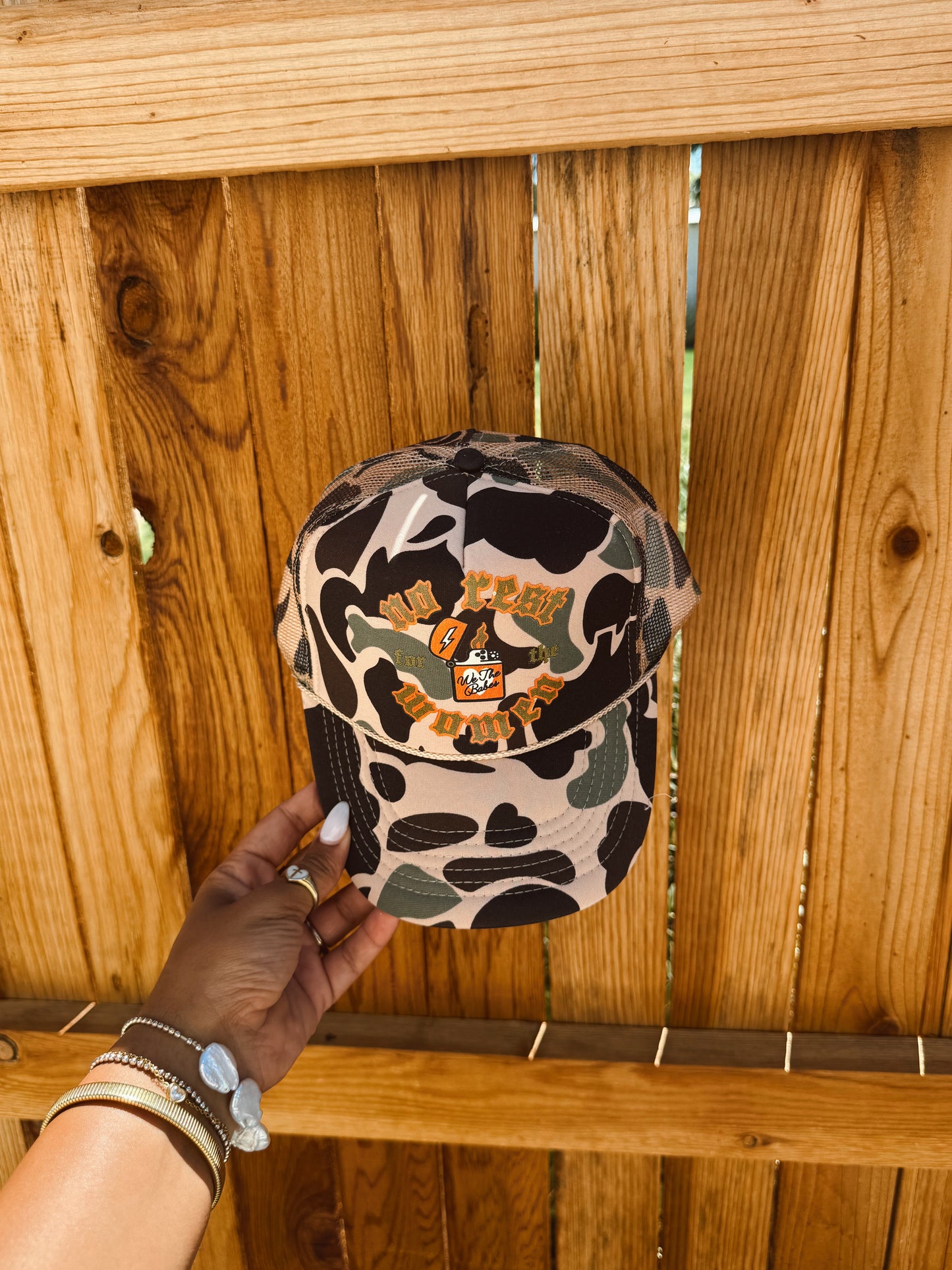 No Rest For the Women Trucker Hat - Camo