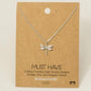 Silver Dragonfly Pendant Necklace