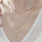 18K Stainless Steel Cross Necklace • Tarnish Free
