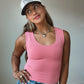 PREORDER • Double Layered Seamless Top || Light Cherry