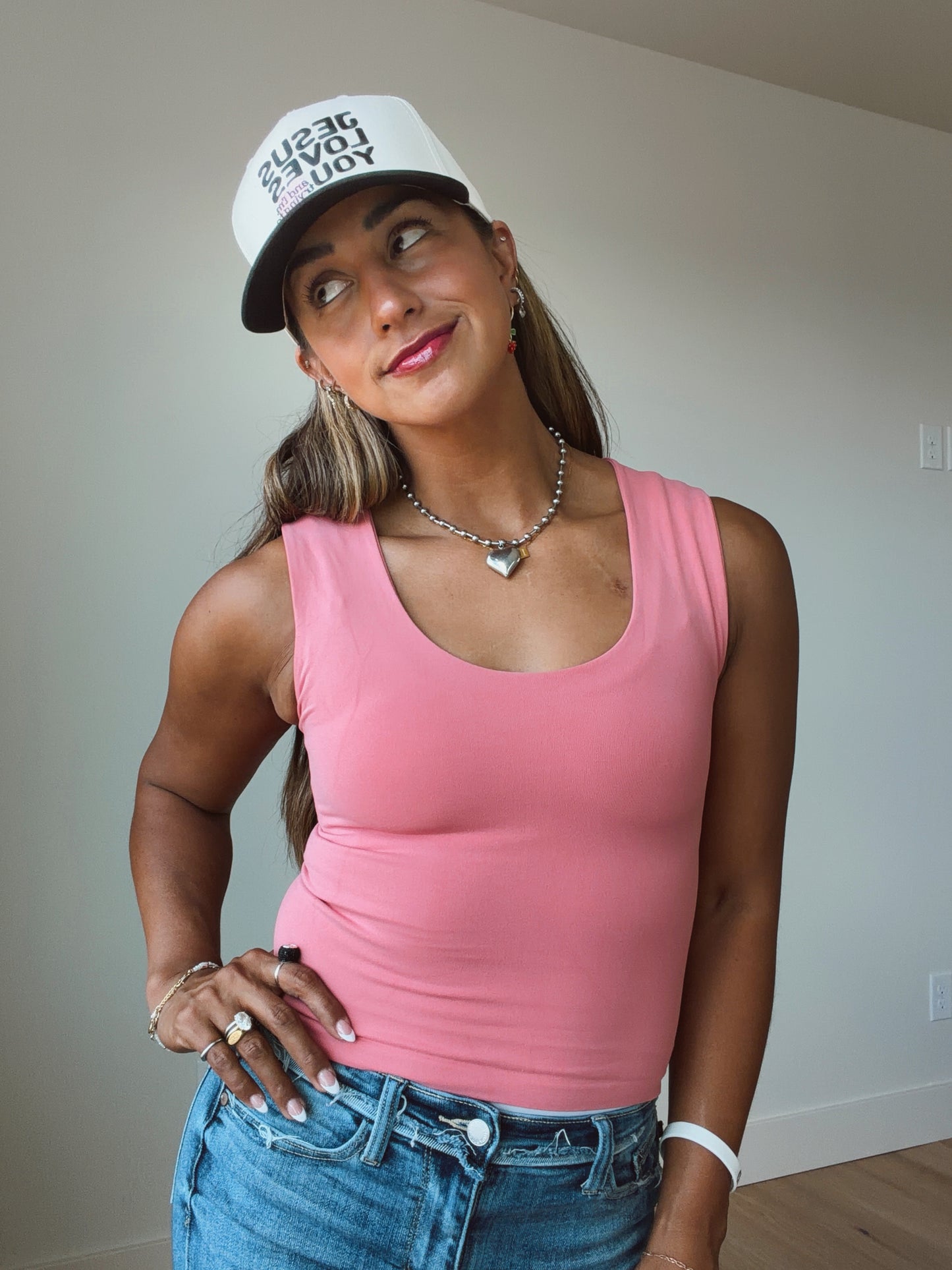 PREORDER • Double Layered Seamless Top || Light Cherry