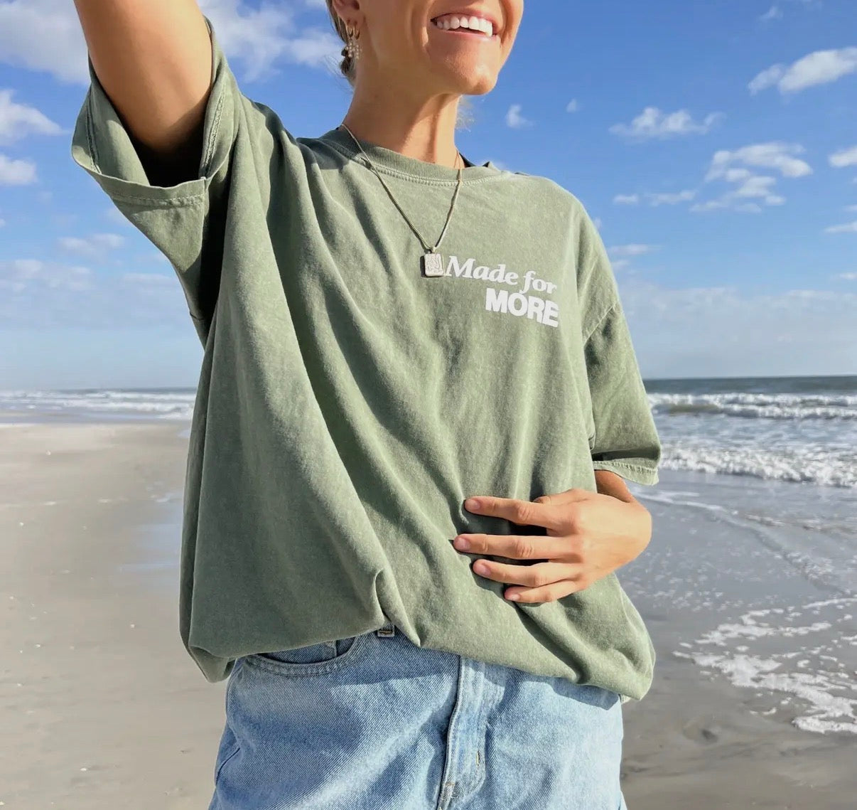 "Made For More" Premium Comfort Color Tee | Moss Green