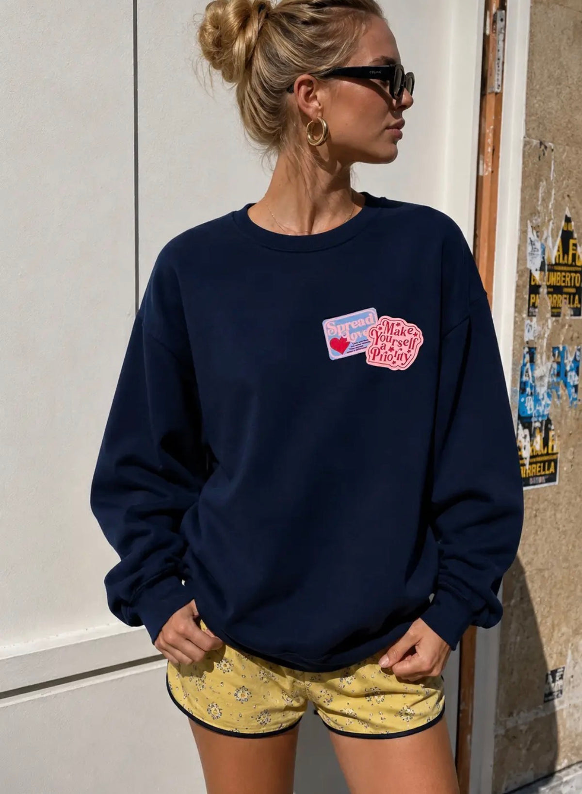 Spread Love Affirmations Sweatshirt Navy