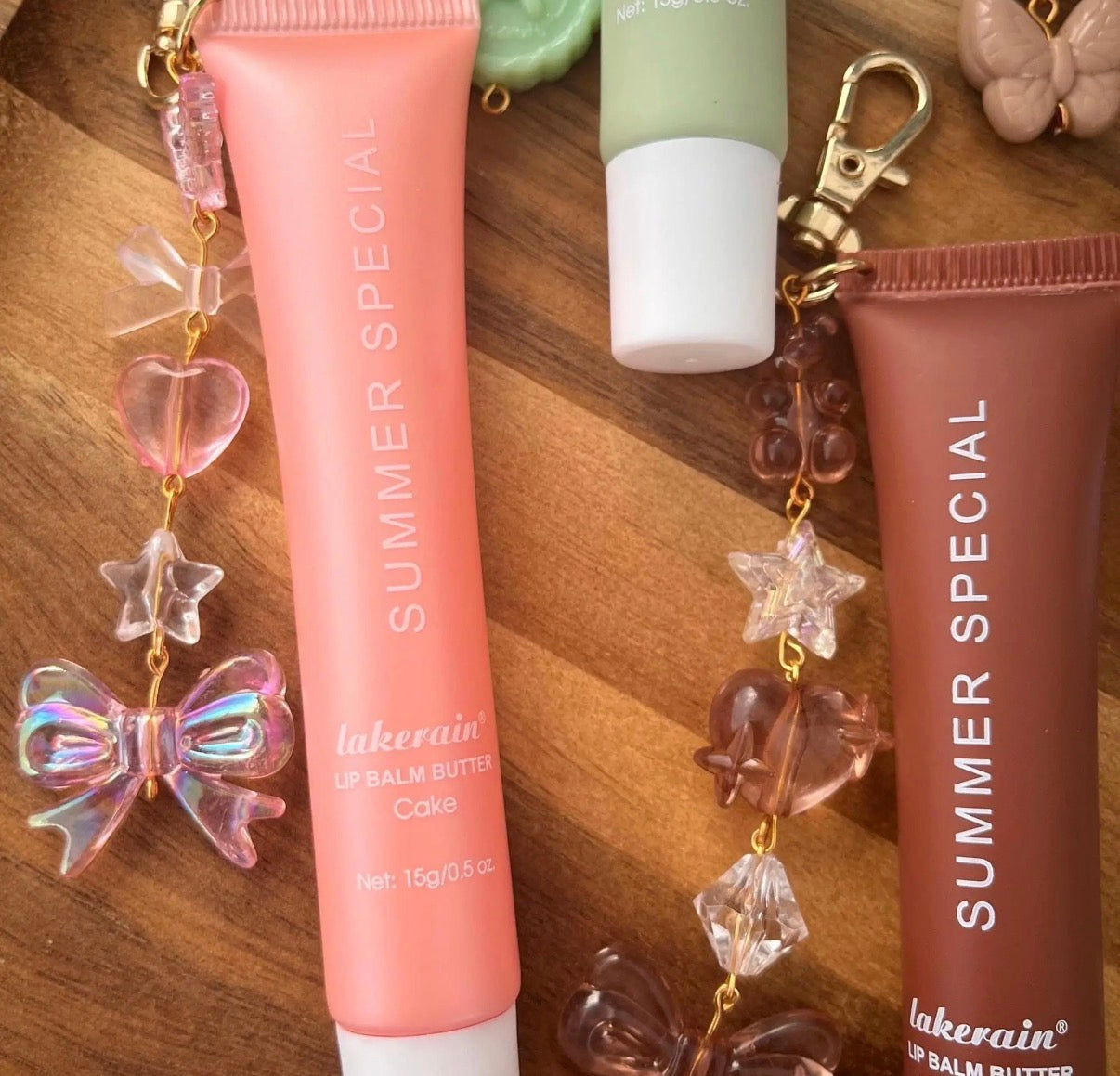Lipgloss + Keychain Charm