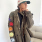 Smile Patchwork Jacket • OLIVE