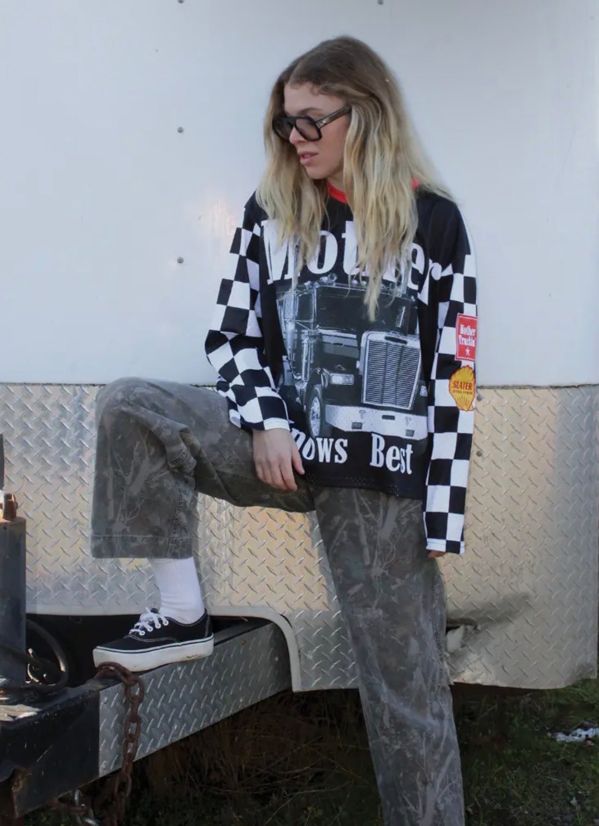 Limited Mother Knows Best Trendy Cherry Red Mesh Jersey