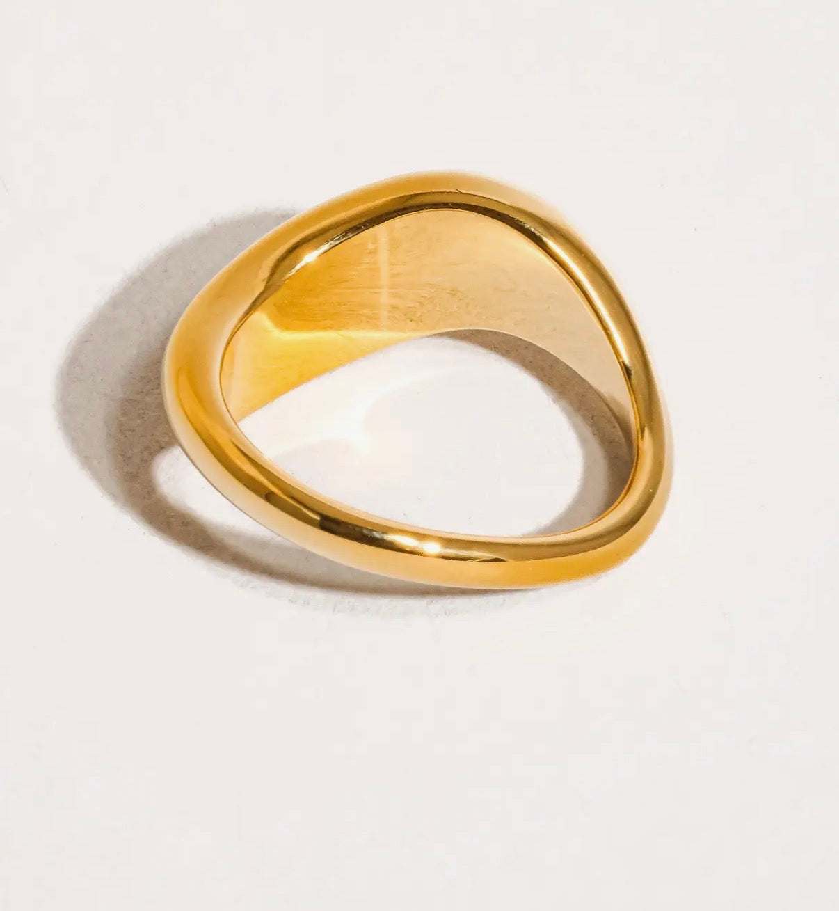 Wavy Band 18K Non Tarnish Ring