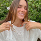 Emerald Agape Cross Pendant Necklace