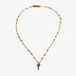 Rainbow Beaded Petite Key Necklace