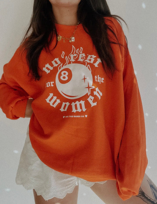 No Rest For the Women Graphic Sweatshirt - Orange