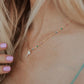 Rainbow Beaded Petite Key Necklace