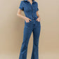 DENIM Western Bellbottom Jumpsuit