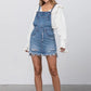 Distressed Denim Overall Skirt