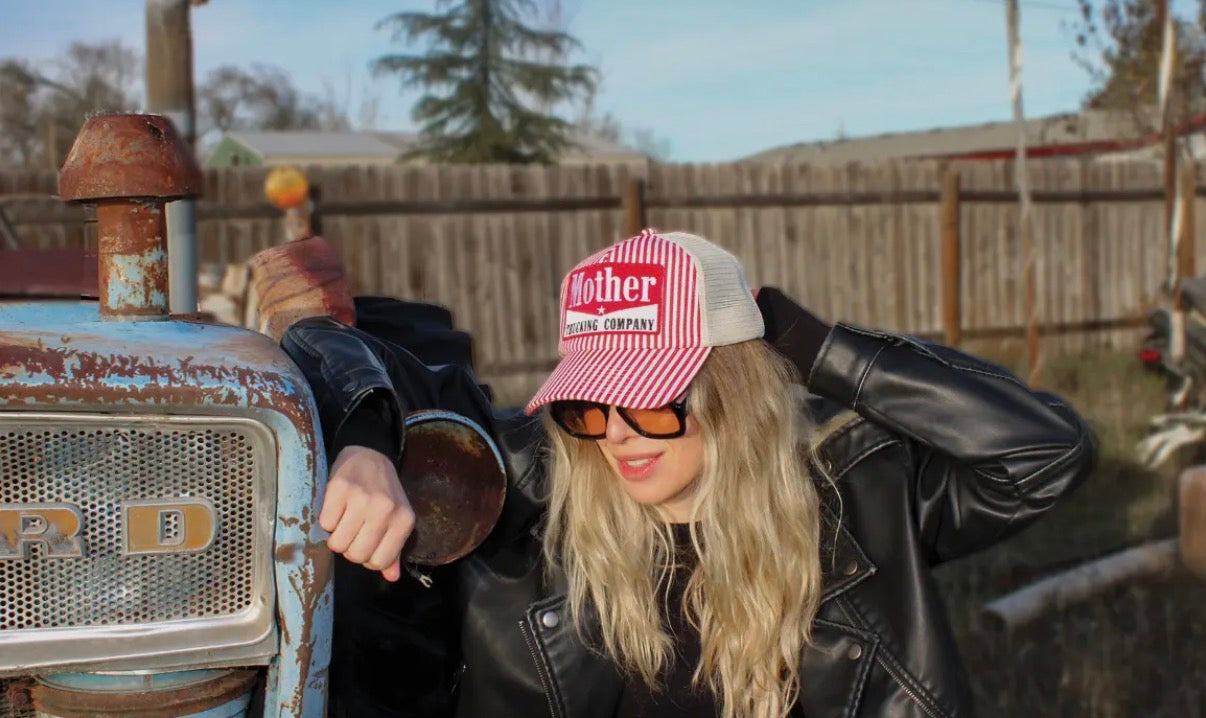 Mother American Classic Retro Striped Mesh Back Trucker Hat