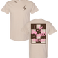 PREORDER Sand + Brown/Pink "I Can Do Hard Things" Tee