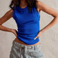 Ribbed Sleeveless Tank • Blue • PREORDER