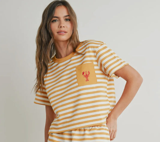 Pocket Tee// Yellow