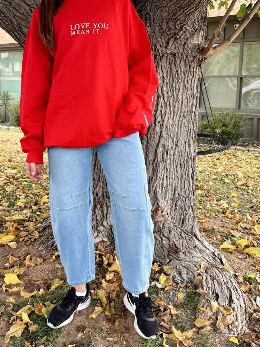 Light Wash Barrel Jeans