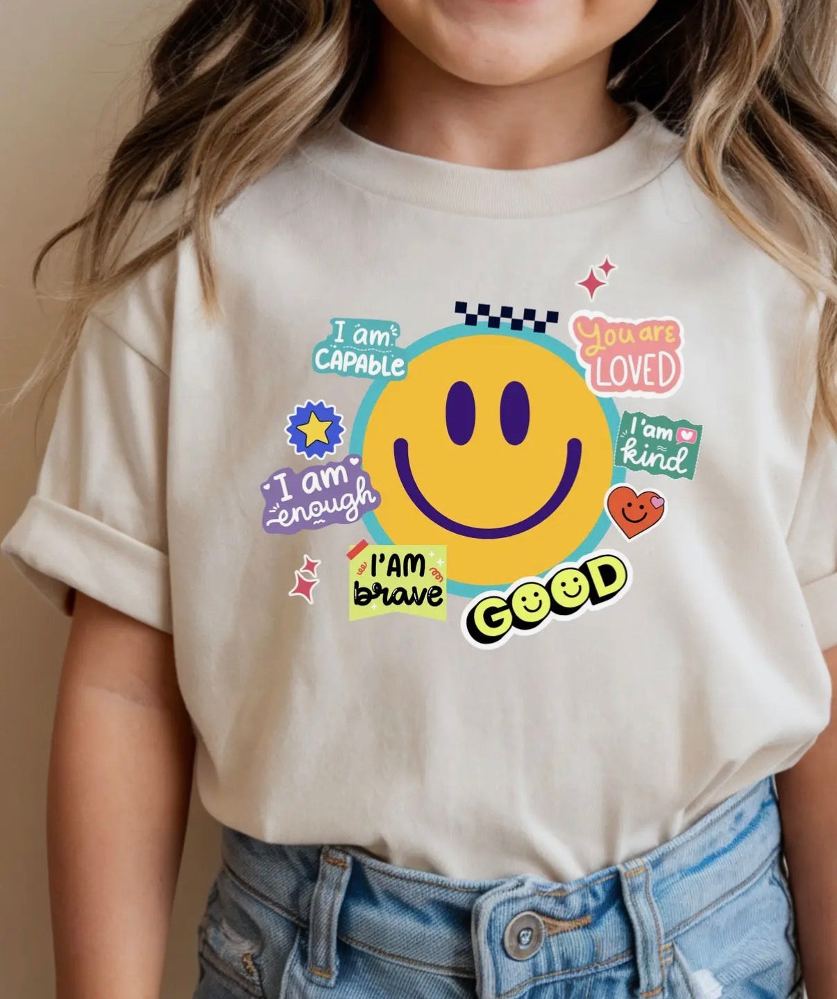 Sticker Affirmation Kids Tee