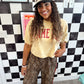 Vintage Game Day Crop Top • YELLOW
