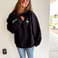 Black Teal and Pink  "I Can Do Hard Things" Crewneck