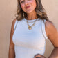 Ribbed Sleeveless Tank • Light Grey