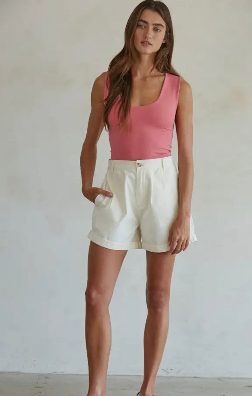 PREORDER • Double Layered Seamless Top || Light Cherry