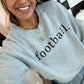 Lowercase Football Graphic Sweatshirt • Athletic Heather