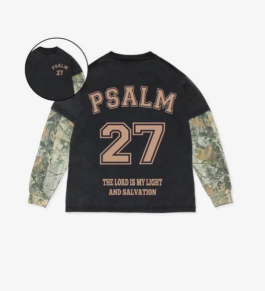 Psalm 27 Oversize Box Long Sleeve Tee