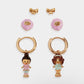 Polly Pocket Earring Set of 3