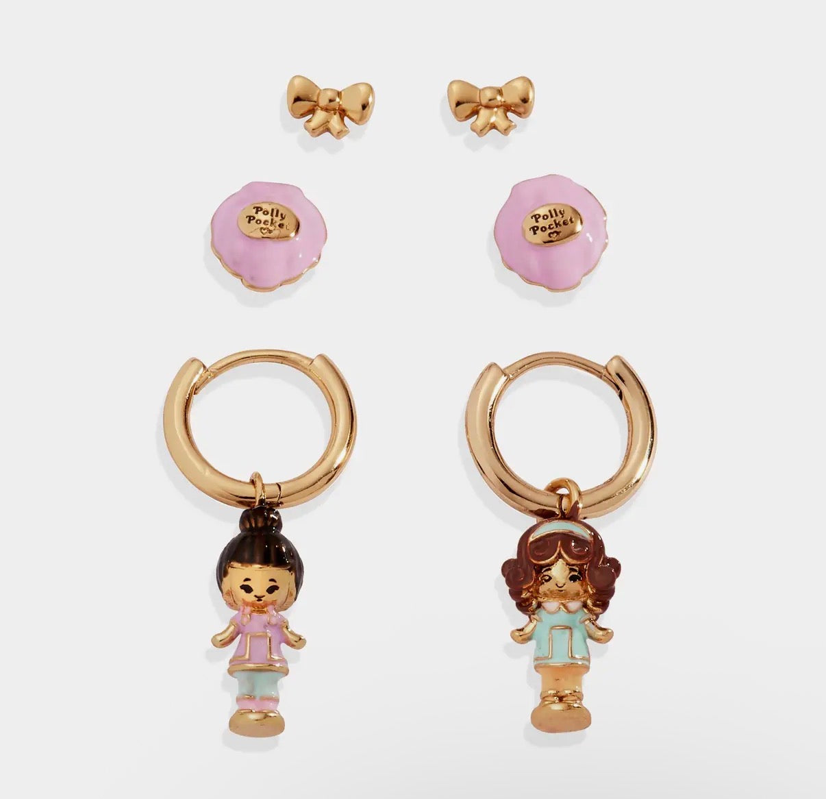Polly Pocket Earring Set of 3