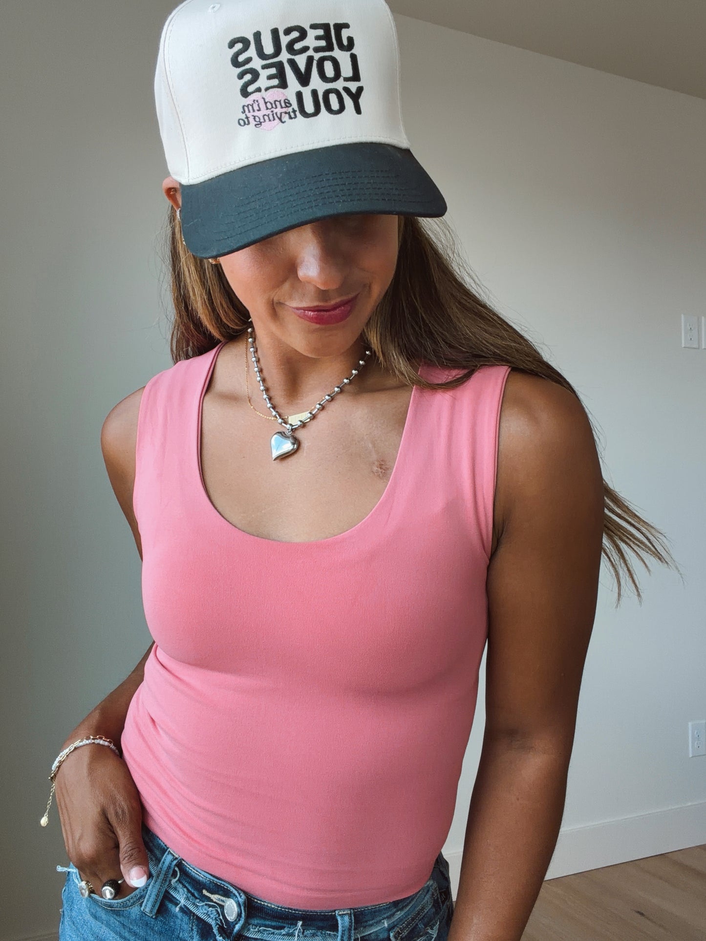 PREORDER • Double Layered Seamless Top || Light Cherry