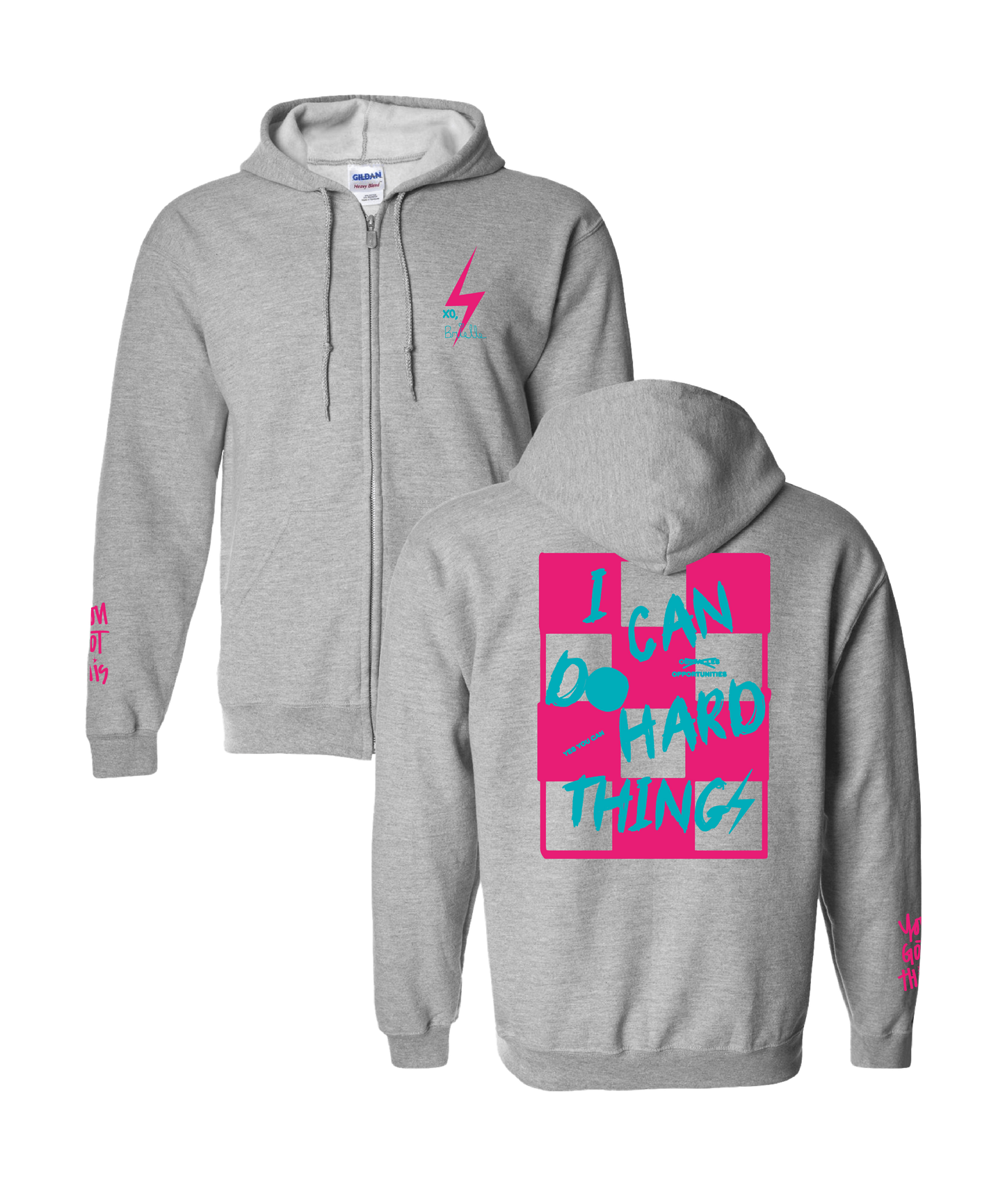 PREORDER Brielle's “I Can Do Hard Things” Zip Hoodie