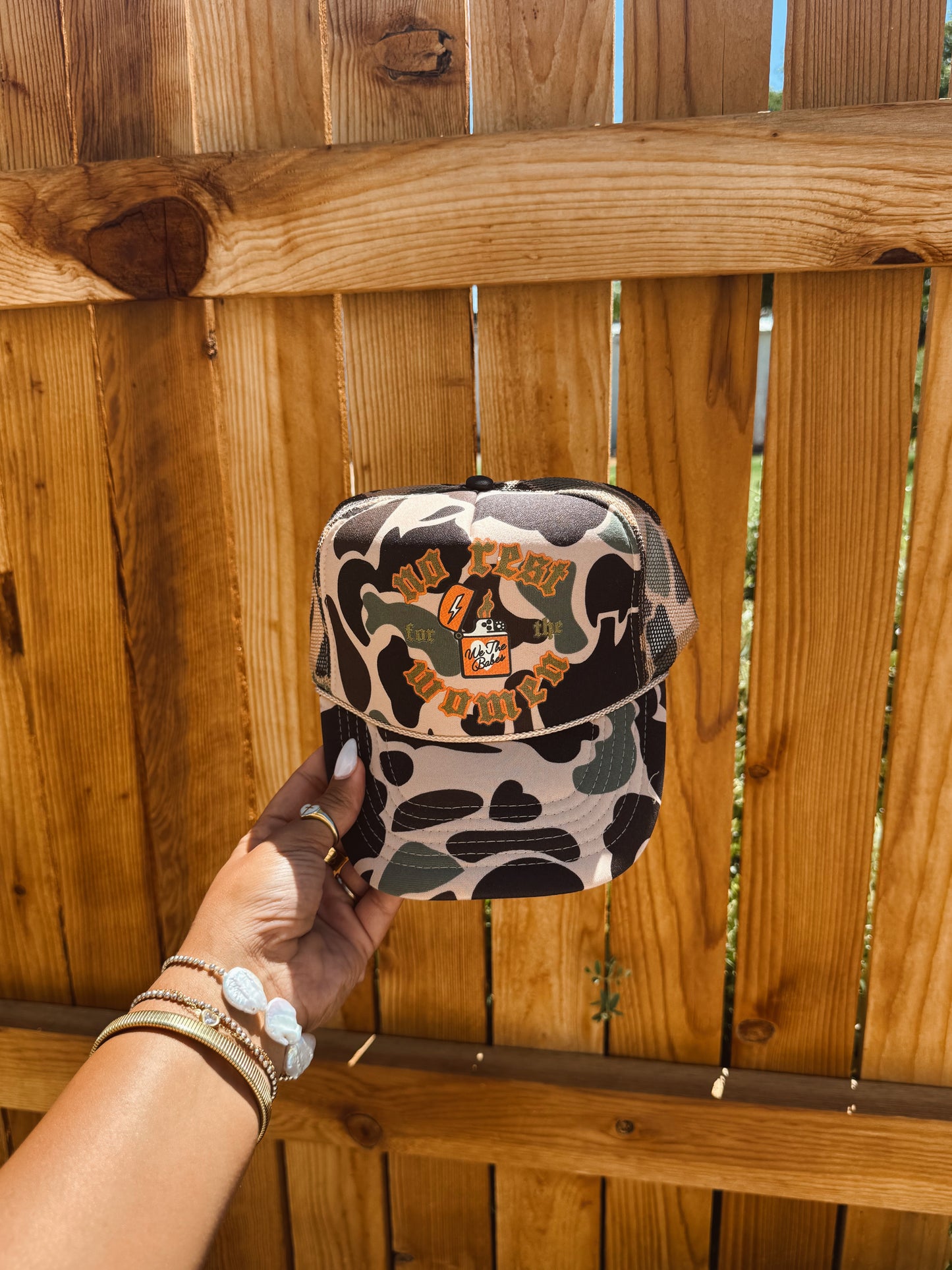 No Rest For the Women Trucker Hat - Camo