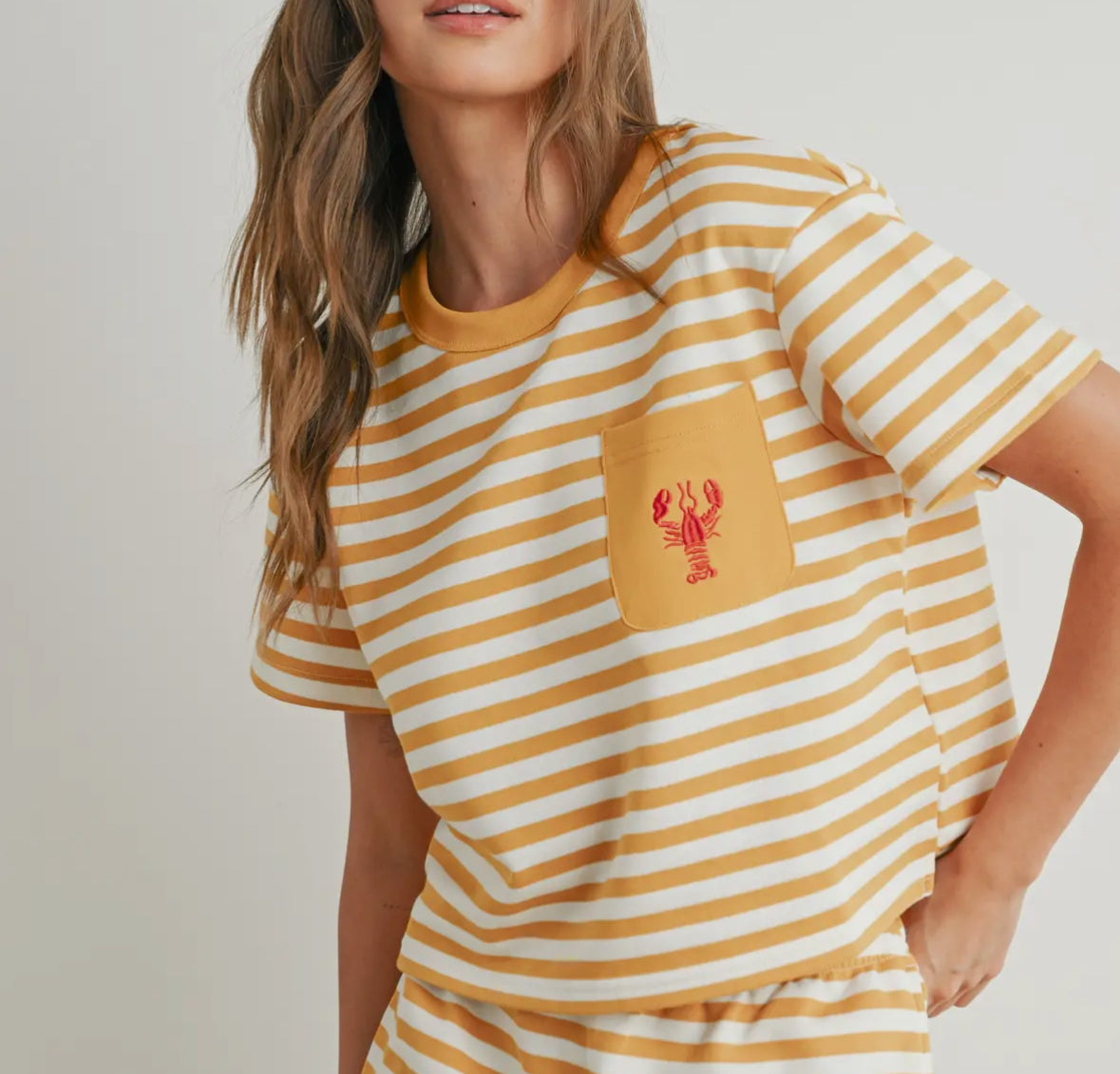 Pocket Tee// Yellow