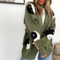 Olive Oversized Yin Yang Cardigan