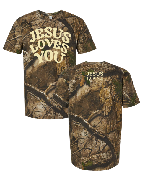 PREORDER Jesus Loves You Tee | Camo