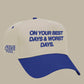 Jesus Loves You Hat / Cream & Royal Blue