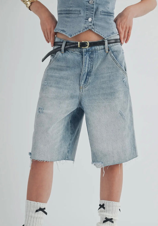 Denim Bermuda Shorts