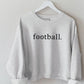 Lowercase Football Graphic Sweatshirt • White Heather