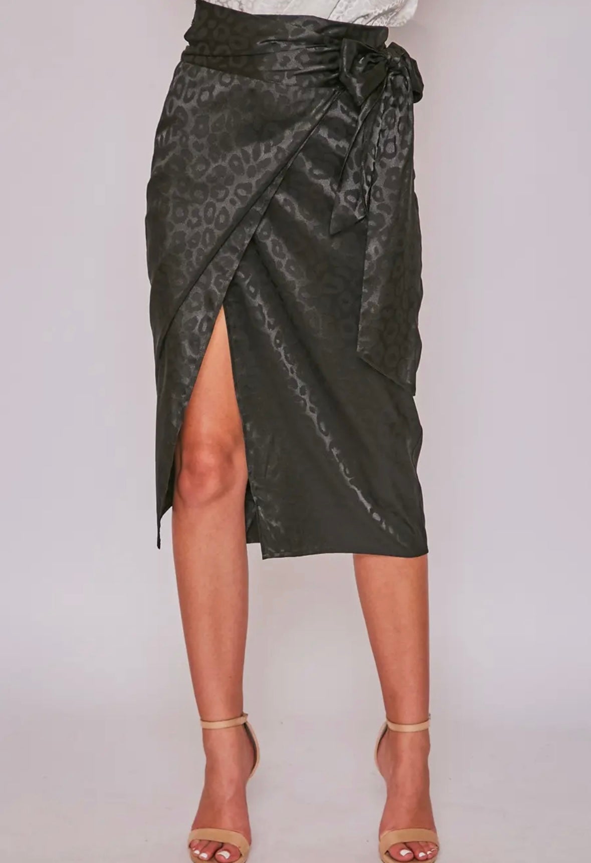 Jacquard Leopard Wrap Skirts