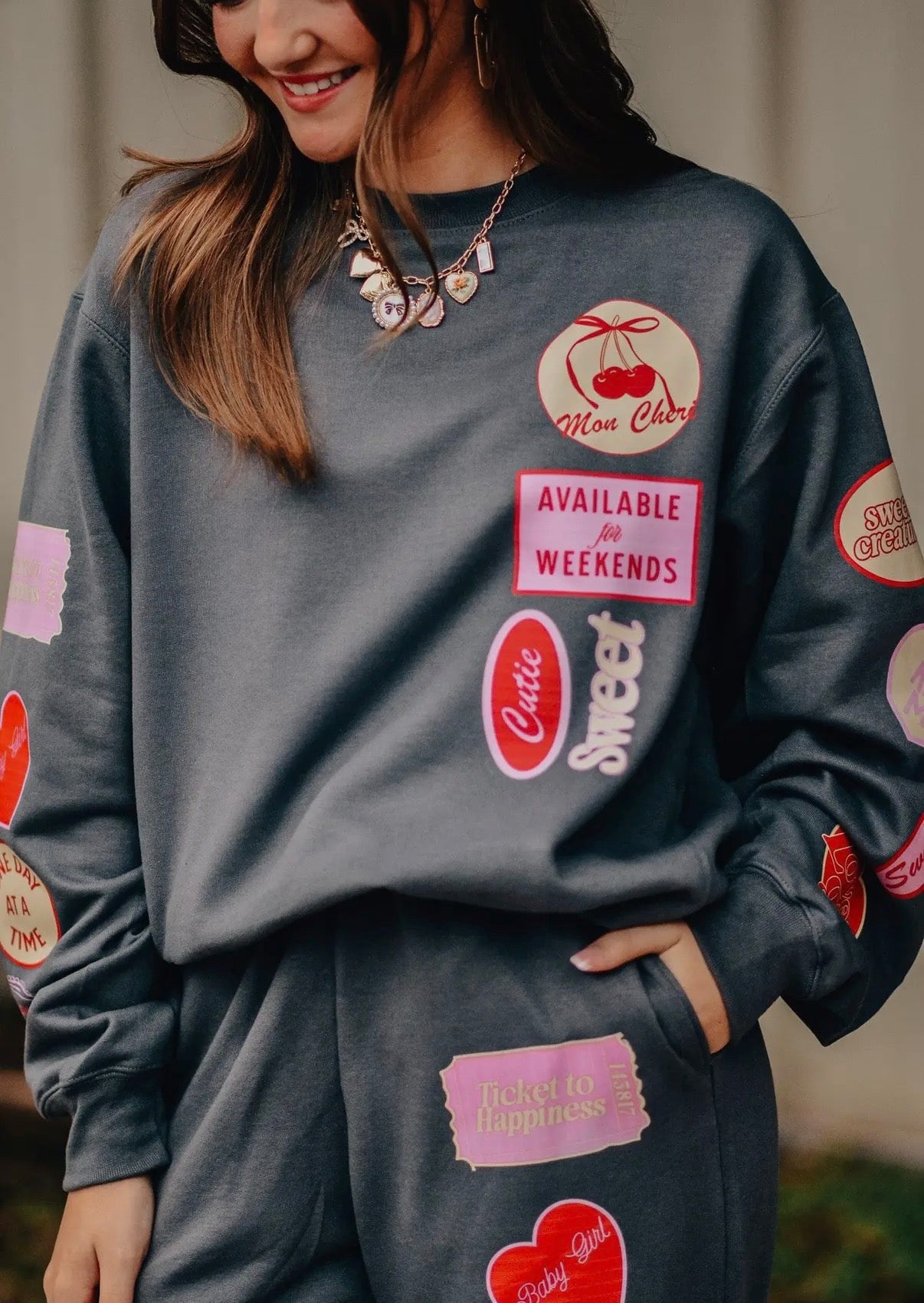 Love Vintage Patch Sweatshirt