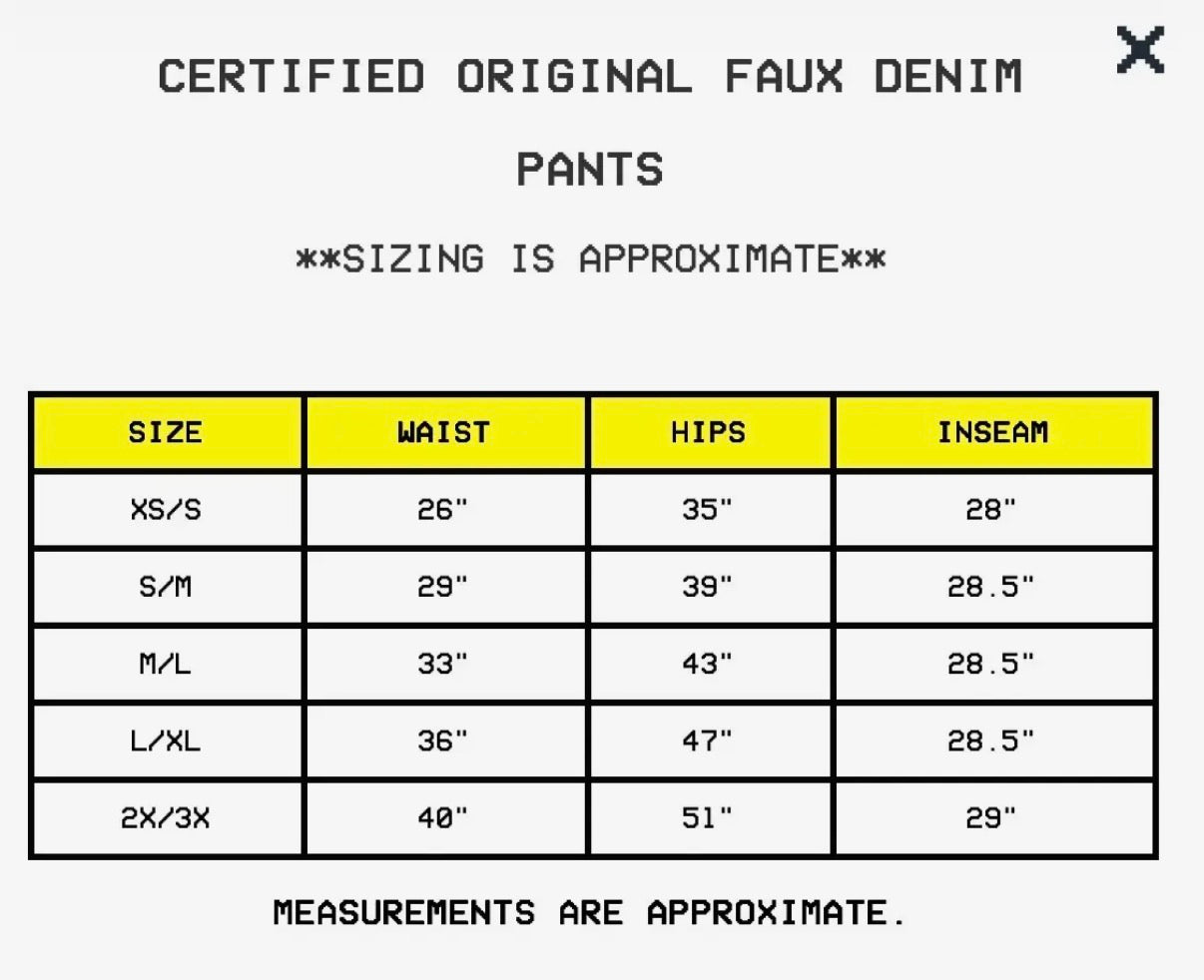 Certified Original Faux Denim Pants