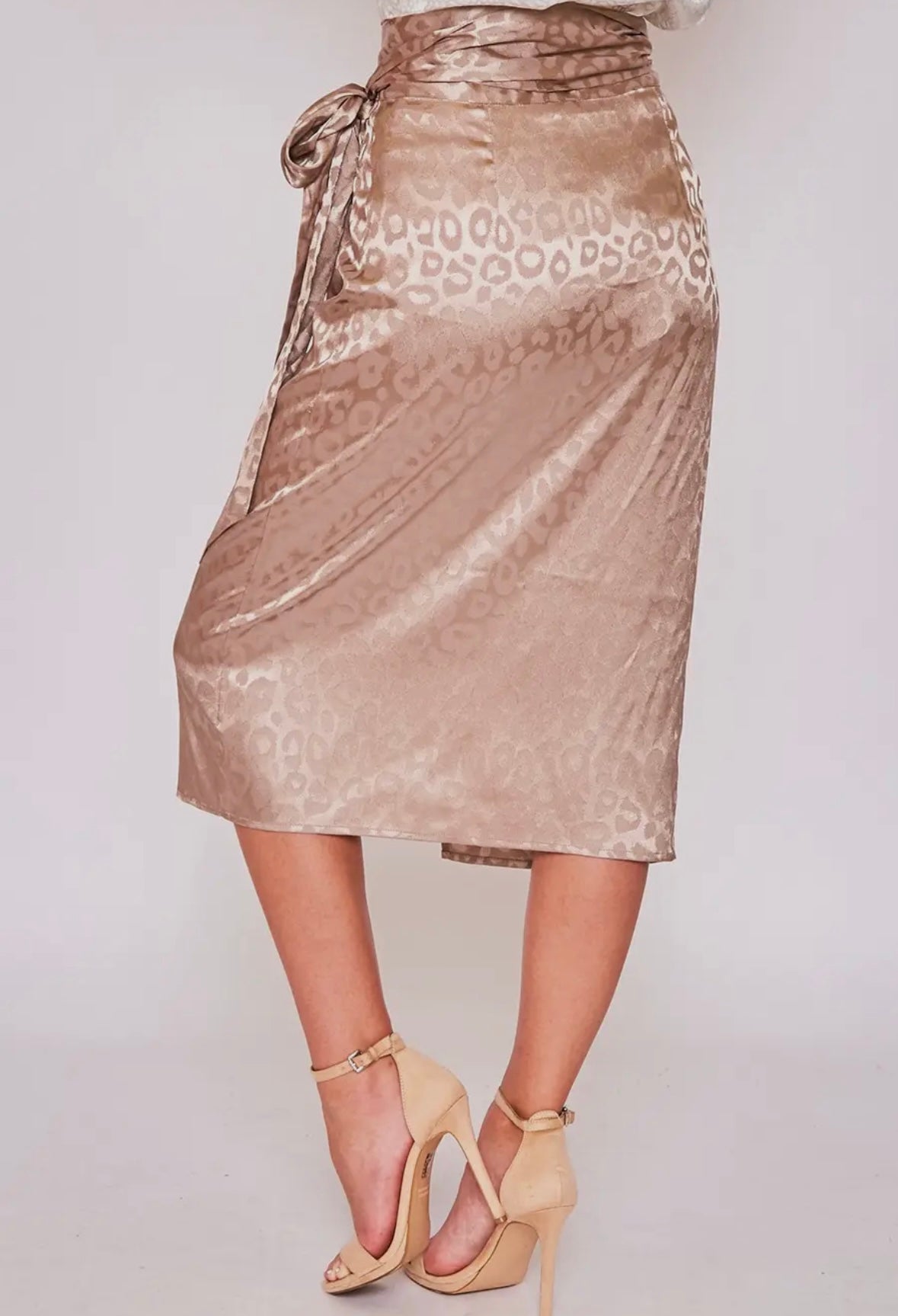 Jacquard Leopard Wrap Skirts